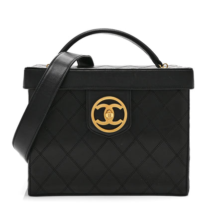 Chanel Calfskin Stitch Vanity Case Black 1 of 12