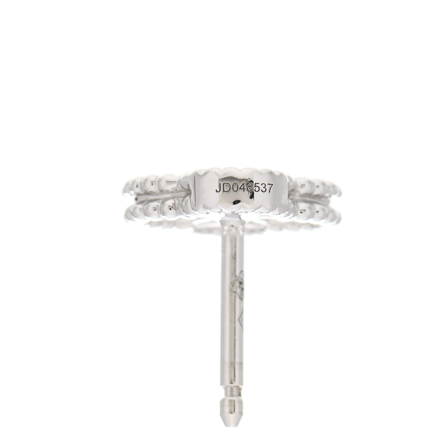 18K White Gold Diamond Sweet Alhambra Earrings