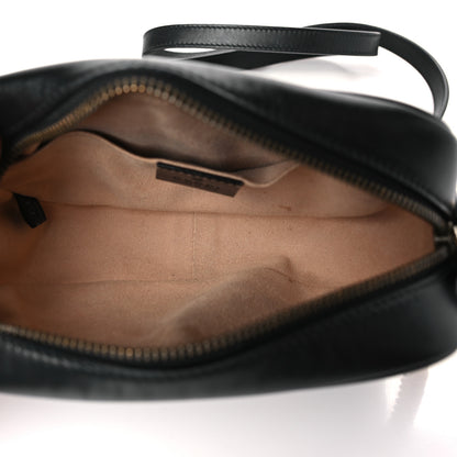 Gucci Calfskin Matelasse Mini GG Marmont Chain Shoulder Bag Black 5 of 9