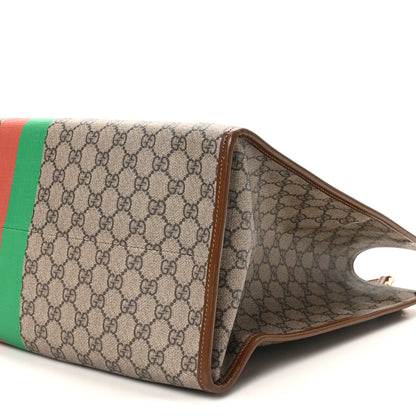Gucci GG Supreme Monogram Fake/Not Large Retro Interlocking G Tote Bag Beige Brown Sugar 10 of 10