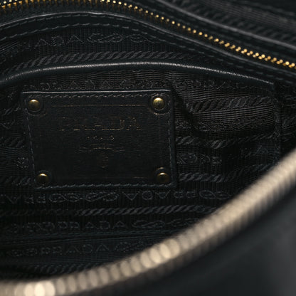 Prada Soft Calf Shopping Satchel Black 6 of 11