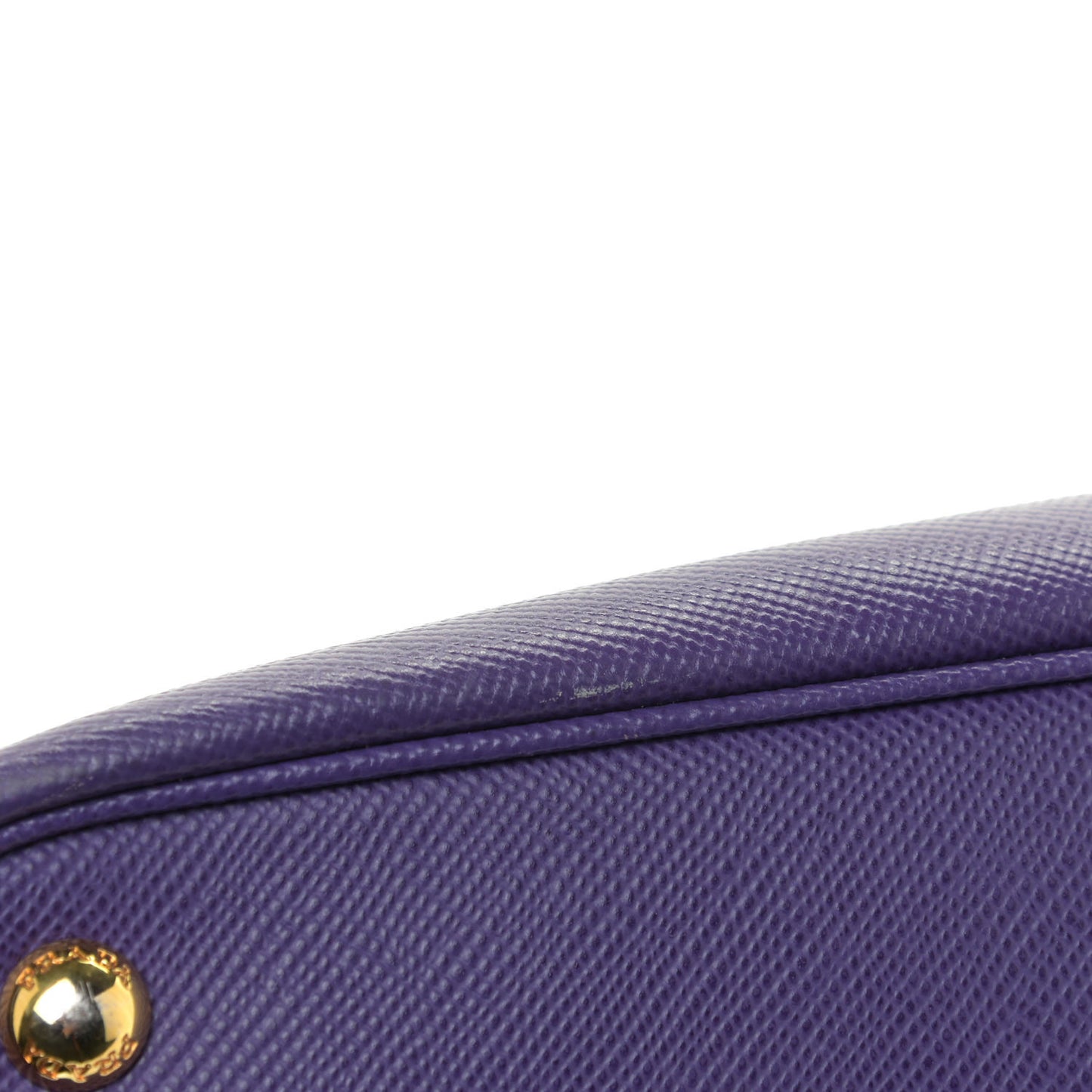 Saffiano Cuir Medium Double Bag Viola Black