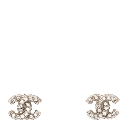 Chanel Crystal Mini CC Earrings Silver 1 of 5
