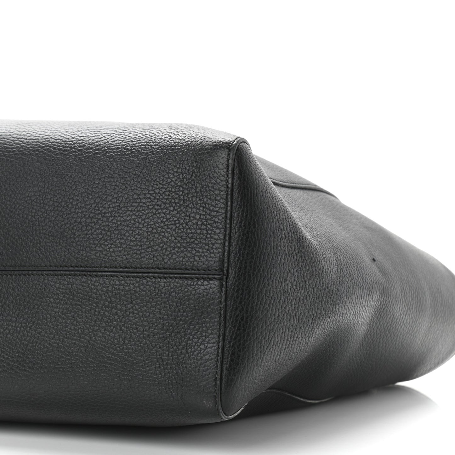 Pebbled Calfskin Medium Swing Tote Black