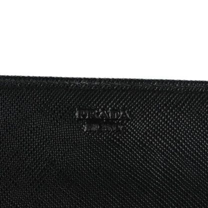 Prada Saffiano Metal Oro Chain Wallet Nero Black 7 of 8
