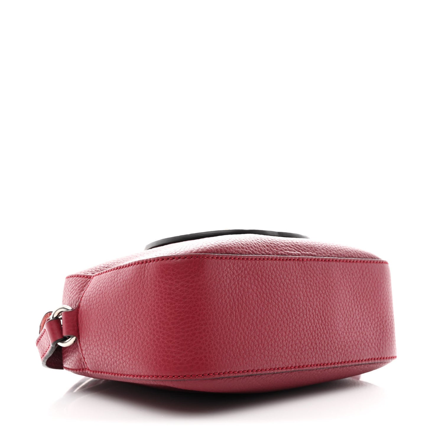 Pebbled Calfskin Studded Small Soho Disco Bag Soft Burgundy