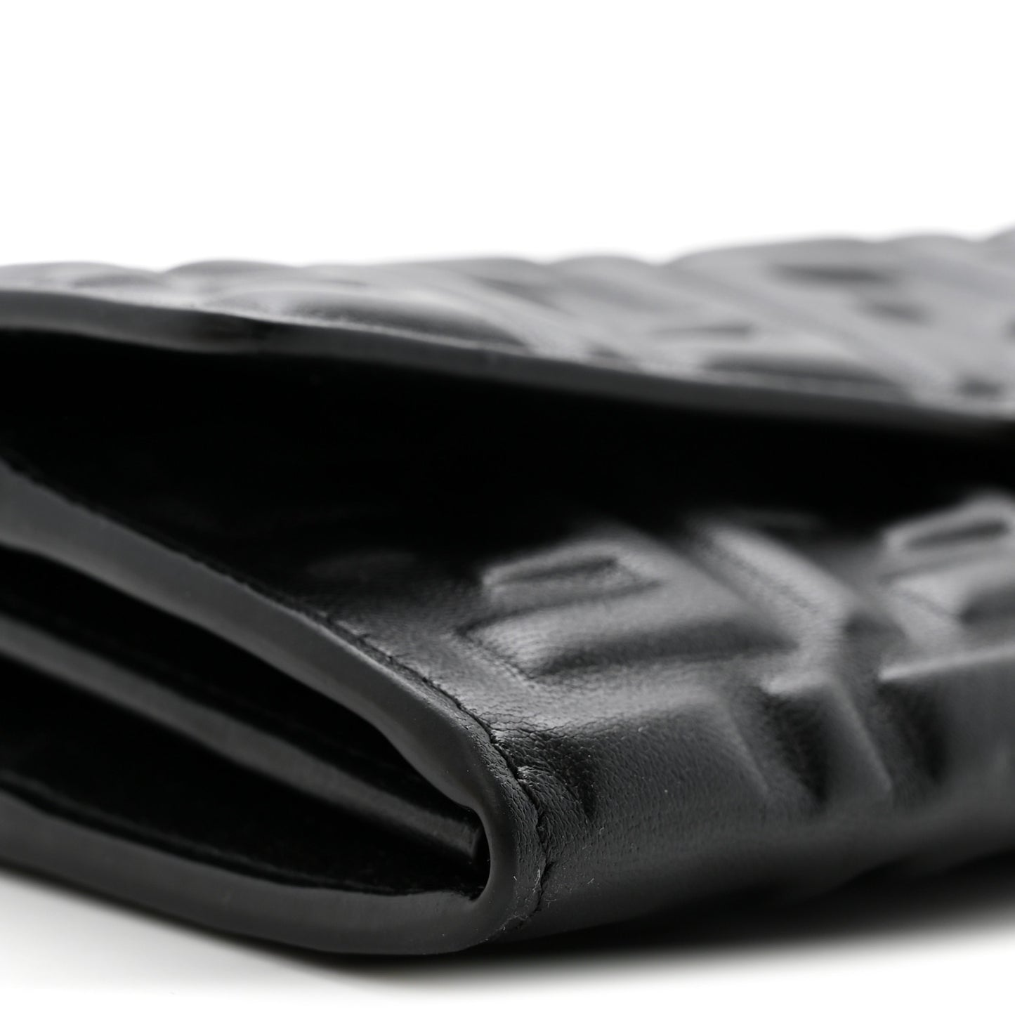 Nappa Matisse FF Embossed Continental Wallet On Chain Black Black