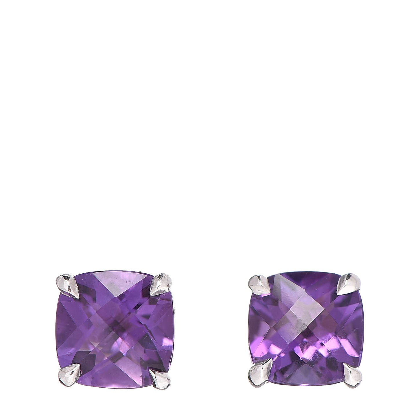 Sterling Silver Amethyst Sparklers Stud Earrings
