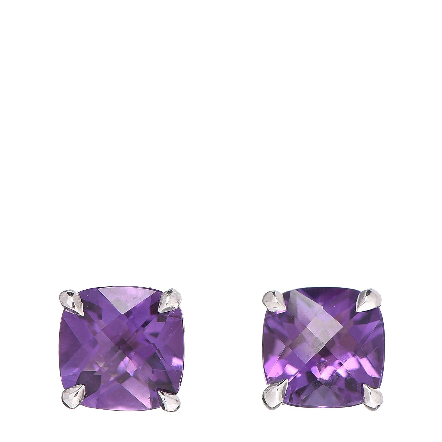 Tiffany Sterling Silver Amethyst Sparklers Stud Earrings 1 of 4