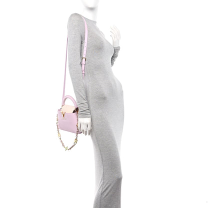 Louis Vuitton Taurillon Lovelock Chain Capucines Mini Marshmallow 2 of 9