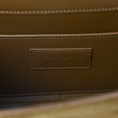 Saint Laurent Suede Cassandre Tassel Clutch Tan 11 of 12