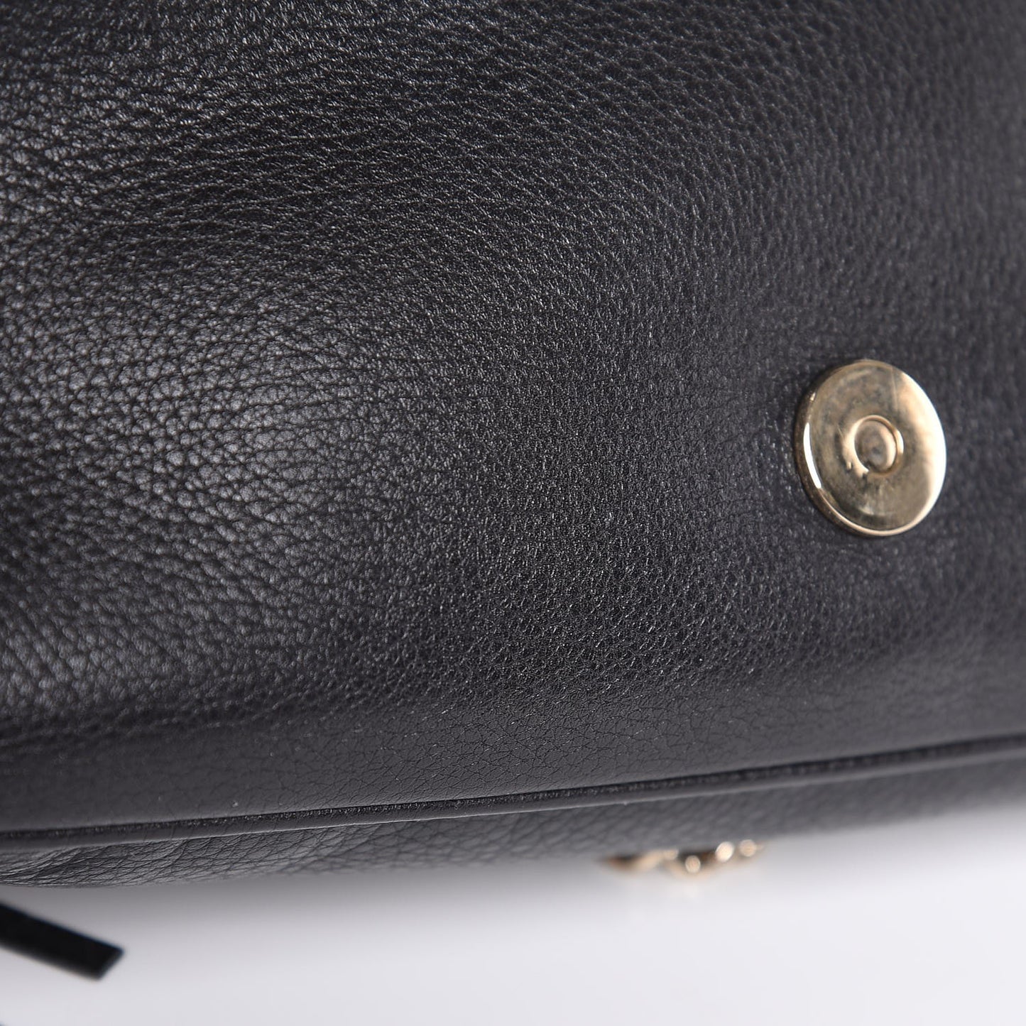 Pebbled Calfskin Medium Soho Flap Crossbody Black