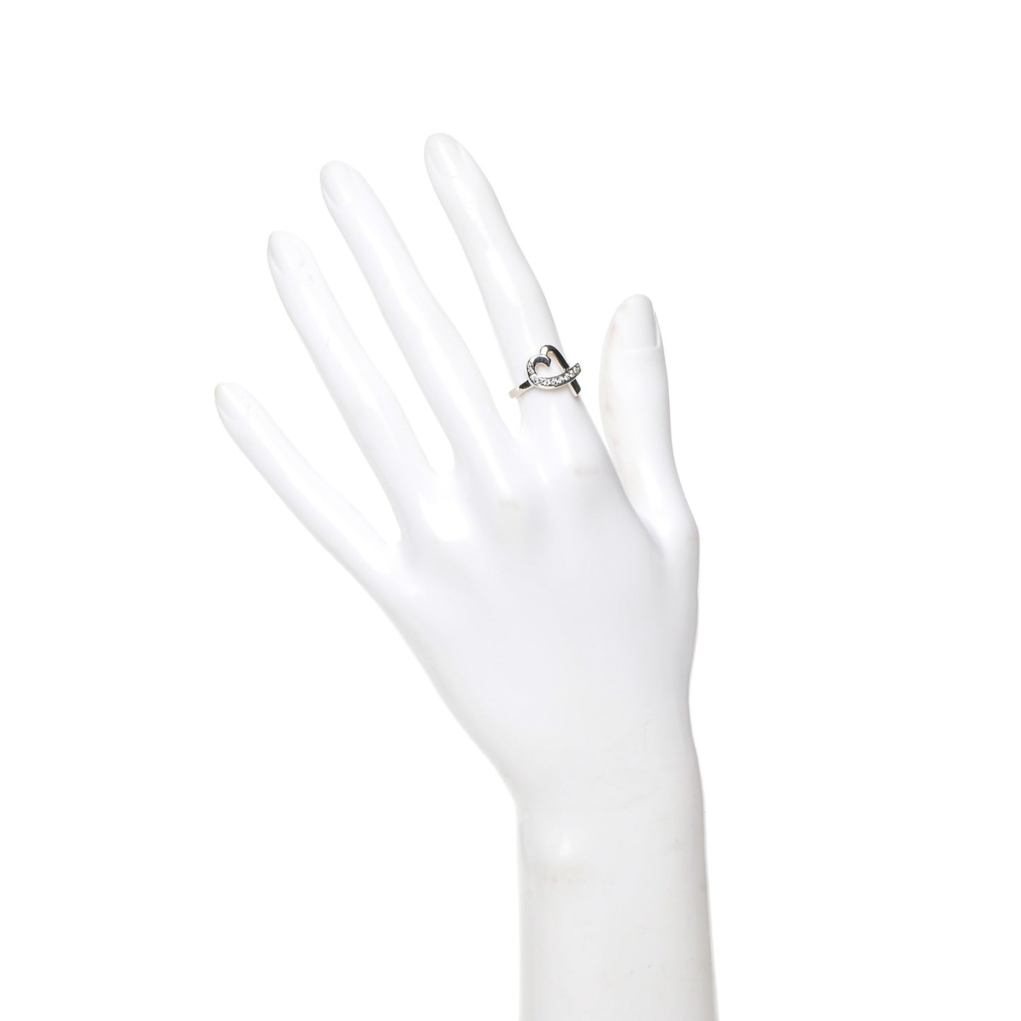 18K White Gold Diamond Paloma Picasso Loving Heart Ring 5