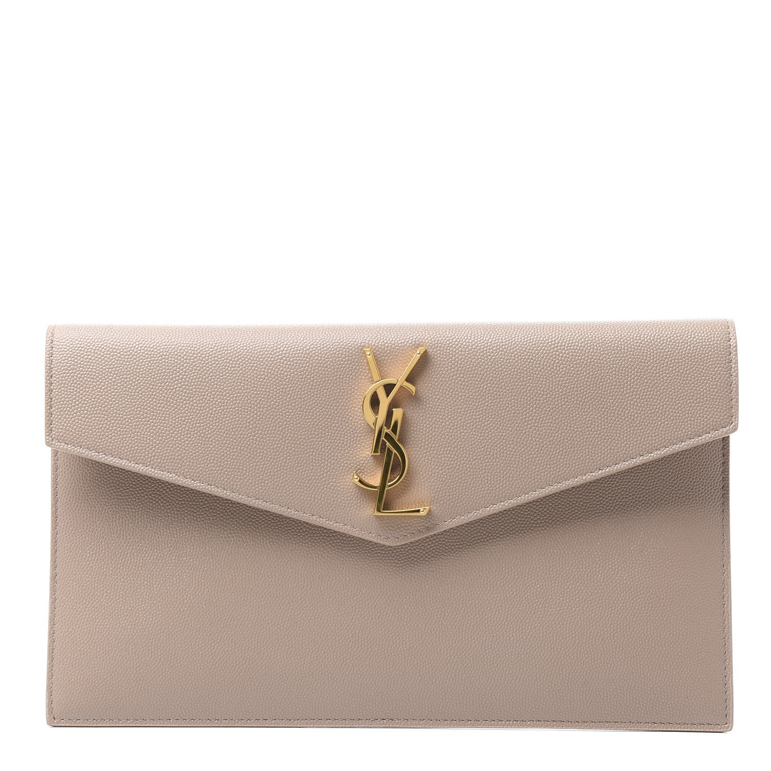 Saint Laurent Grain De Poudre Uptown Pouch Dark Beige 1 of 9