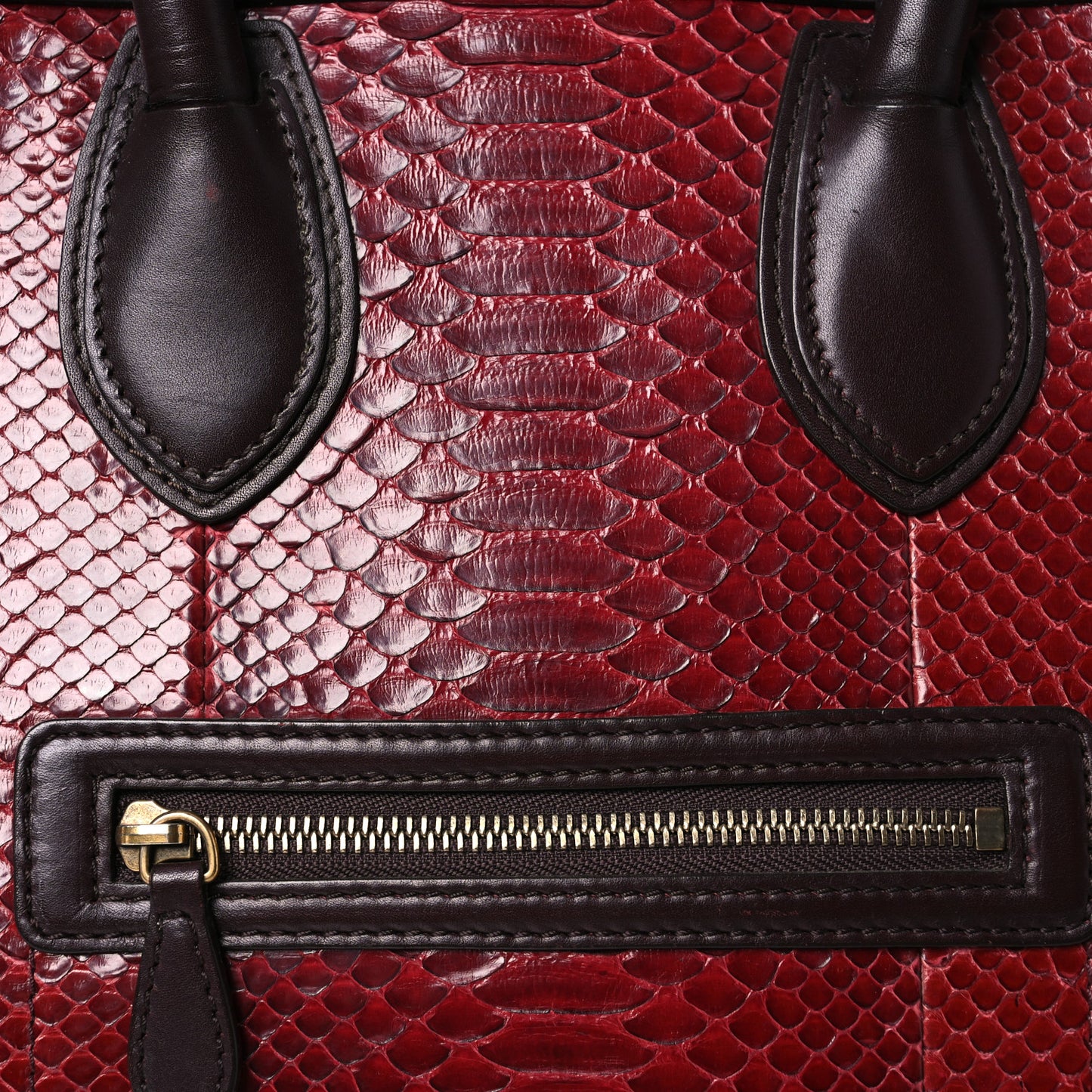 Snakeskin Mini Luggage Red