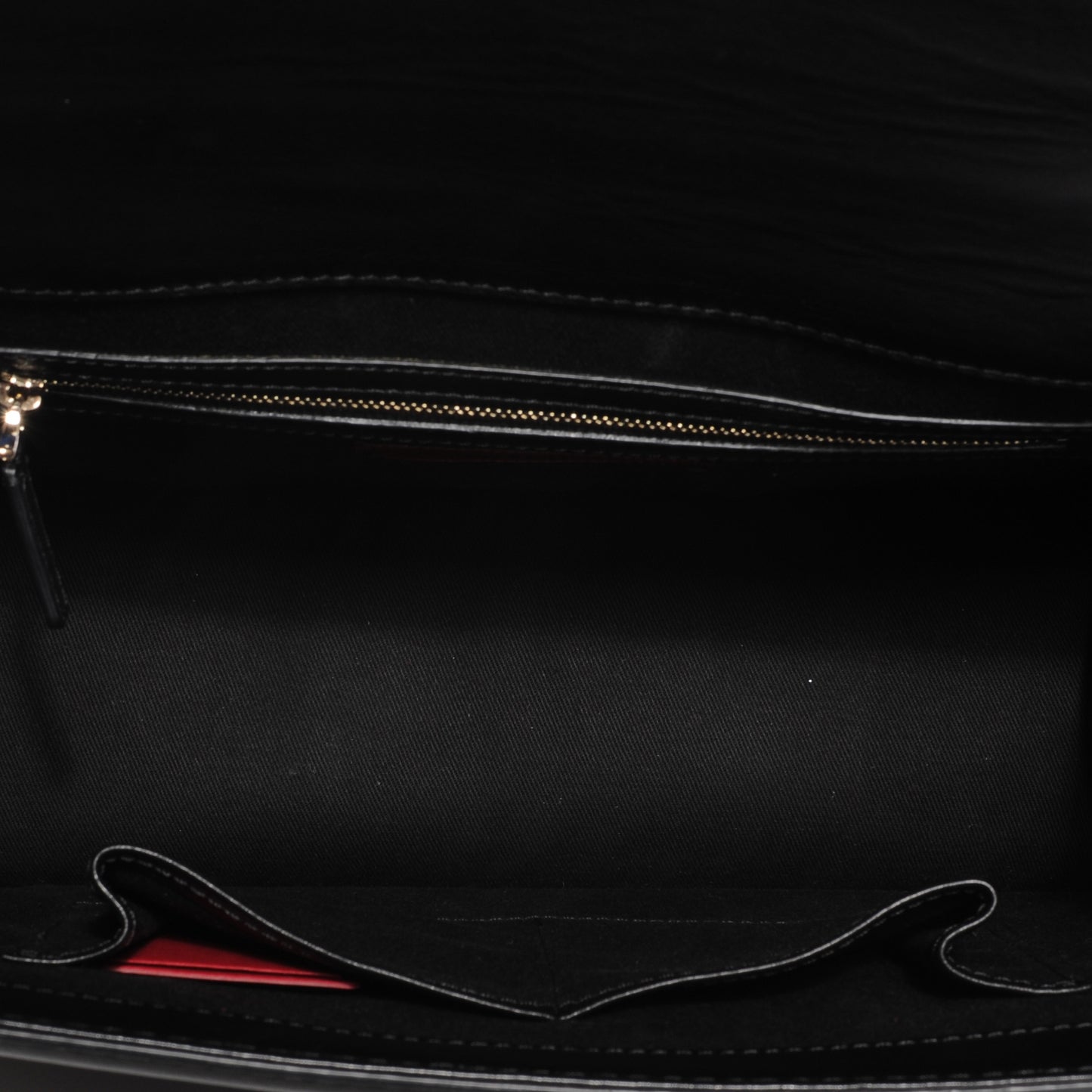 Vitello Grande Glam Lock Rockstud Flap Black