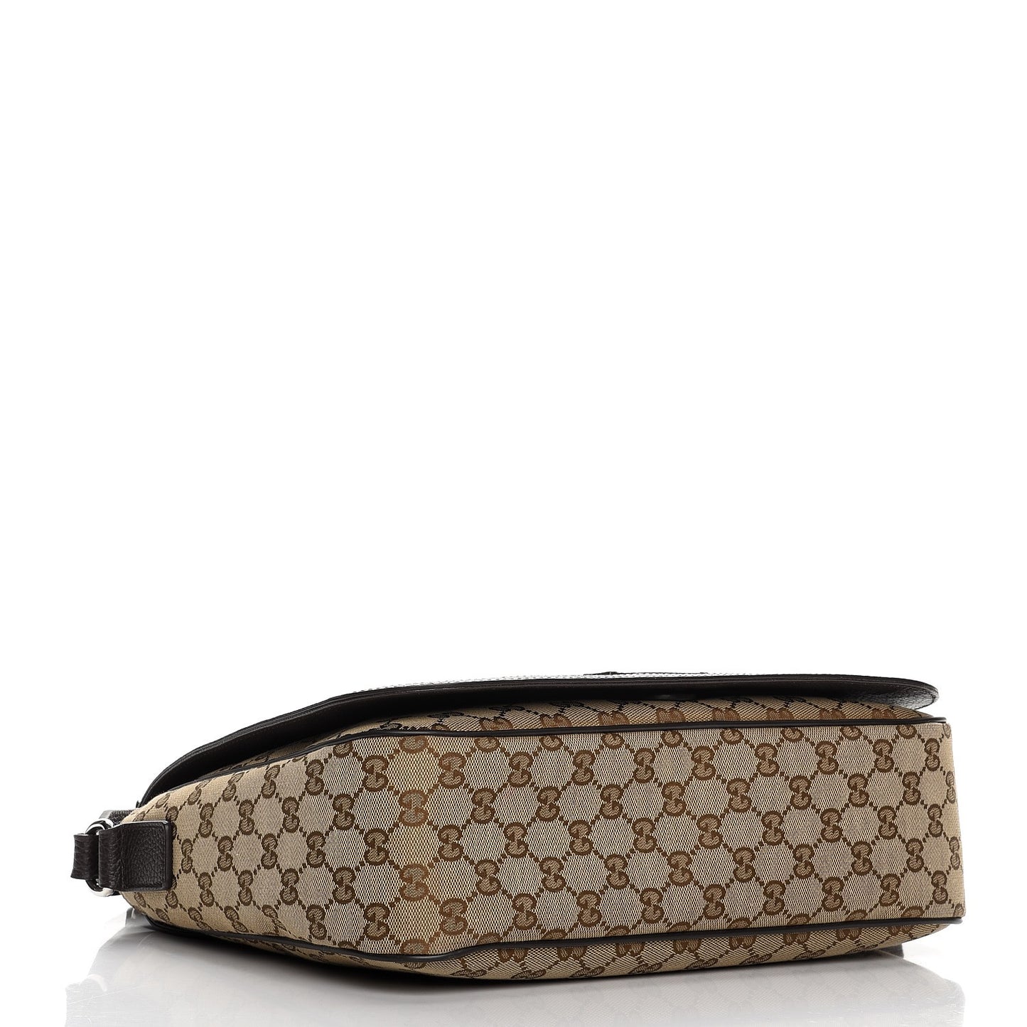 Monogram Large Flap Messenger Bag Beige Dark Brown