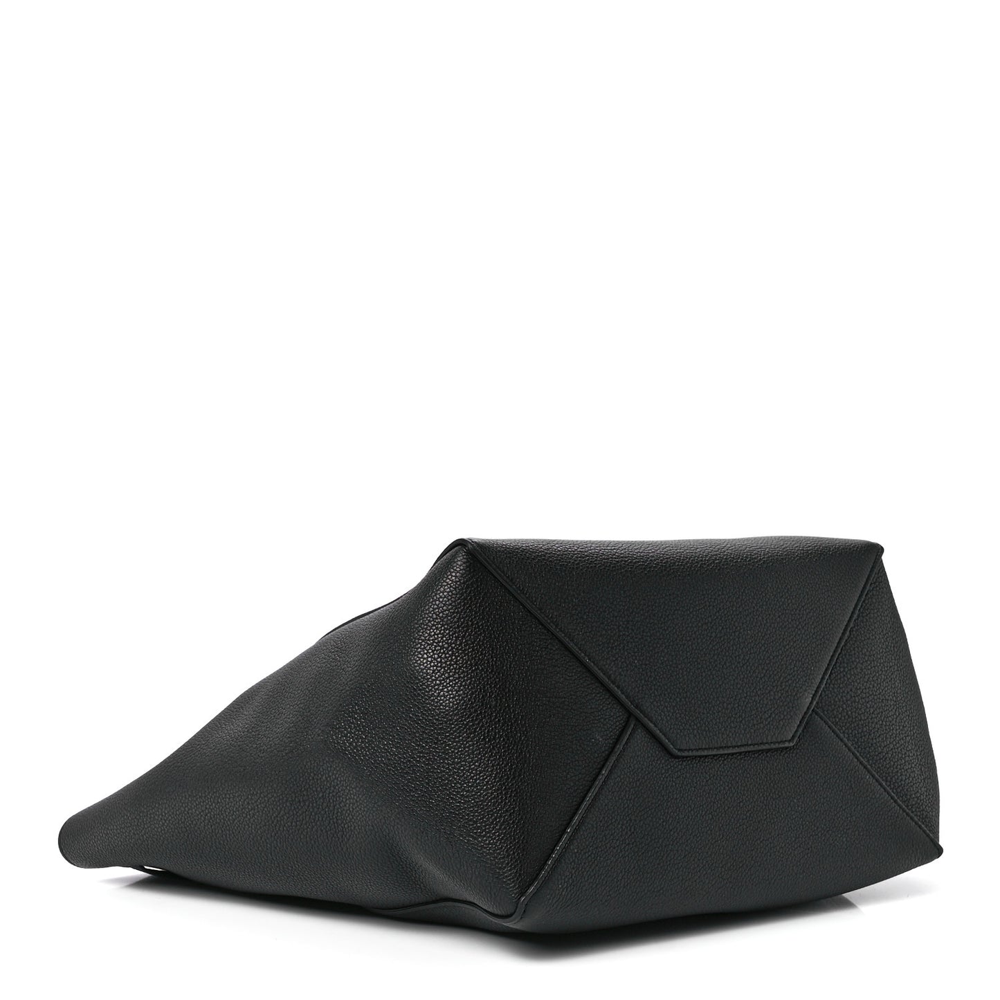Soft Grained Calfskin Small Belt Cabas Phantom Black