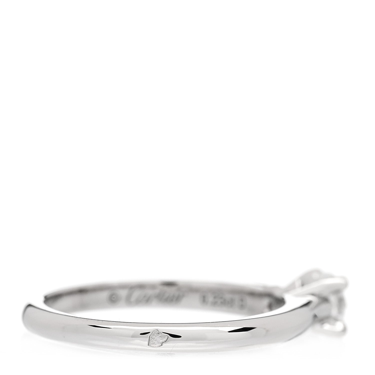 Cartier Platinum Diamond .23ct Solitaire Engagement Ring 47 4 5 of 8