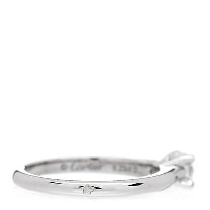 Cartier Platinum Diamond .23ct Solitaire Engagement Ring 47 4 5 of 8