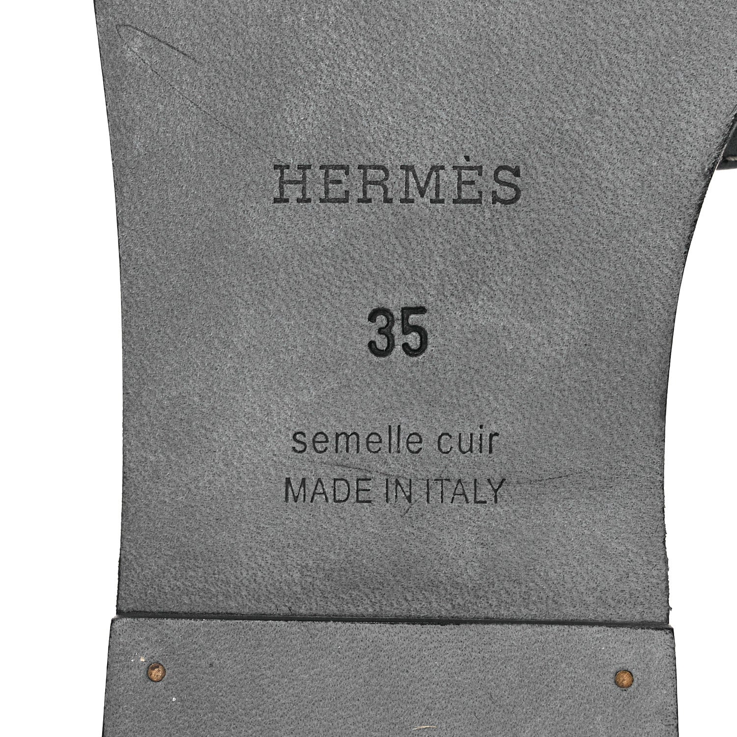 Hermes Box Calfskin Oran Sandals 35 Black 8 of 11