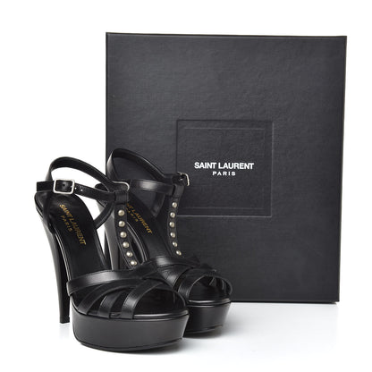 Saint Laurent Calksin Studded Jodie Tripon 105 Platform Sandals 36 Black 9 of 9