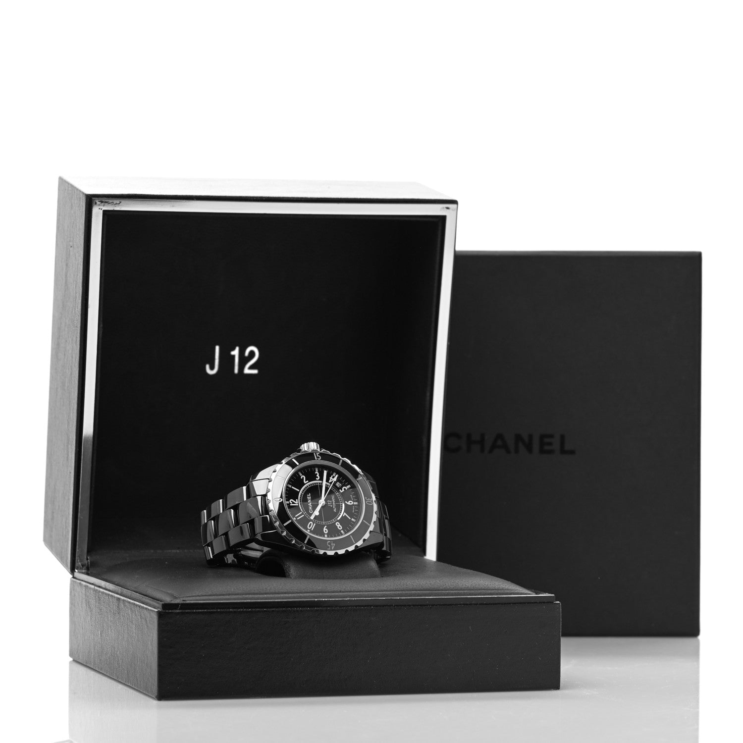 Chanel Stainless Steel Ceramic 38mm J12 Automatic Watch Black 5 of 5