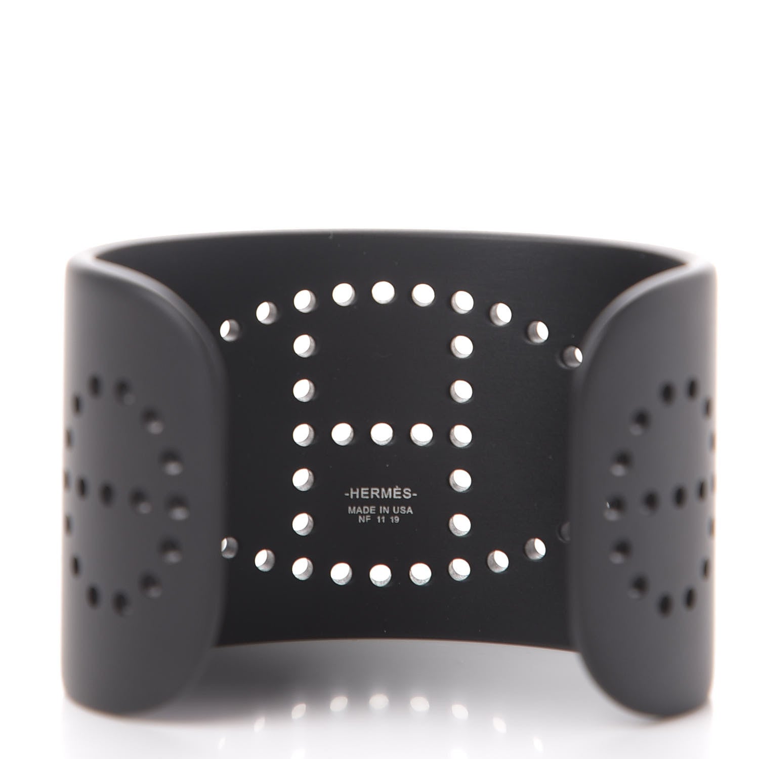 Hermes Aluminium Evelyne Sunset Cuff Bracelet T3 Black 3 of 4
