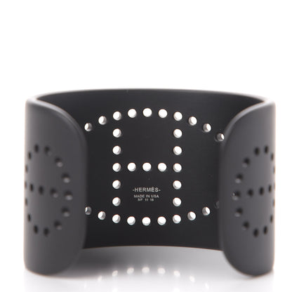 Hermes Aluminium Evelyne Sunset Cuff Bracelet T3 Black 3 of 4