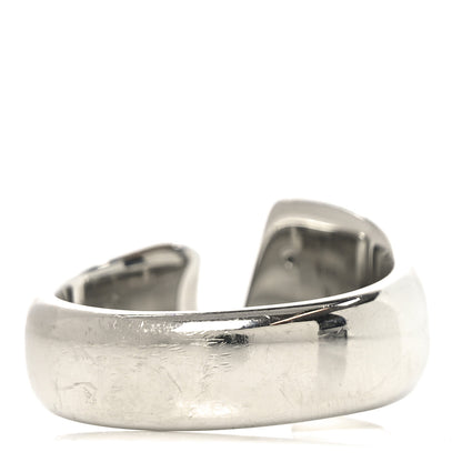 Hermes Stainless Steel Mens Carrousel Ring 62 10 Black 3 of 6