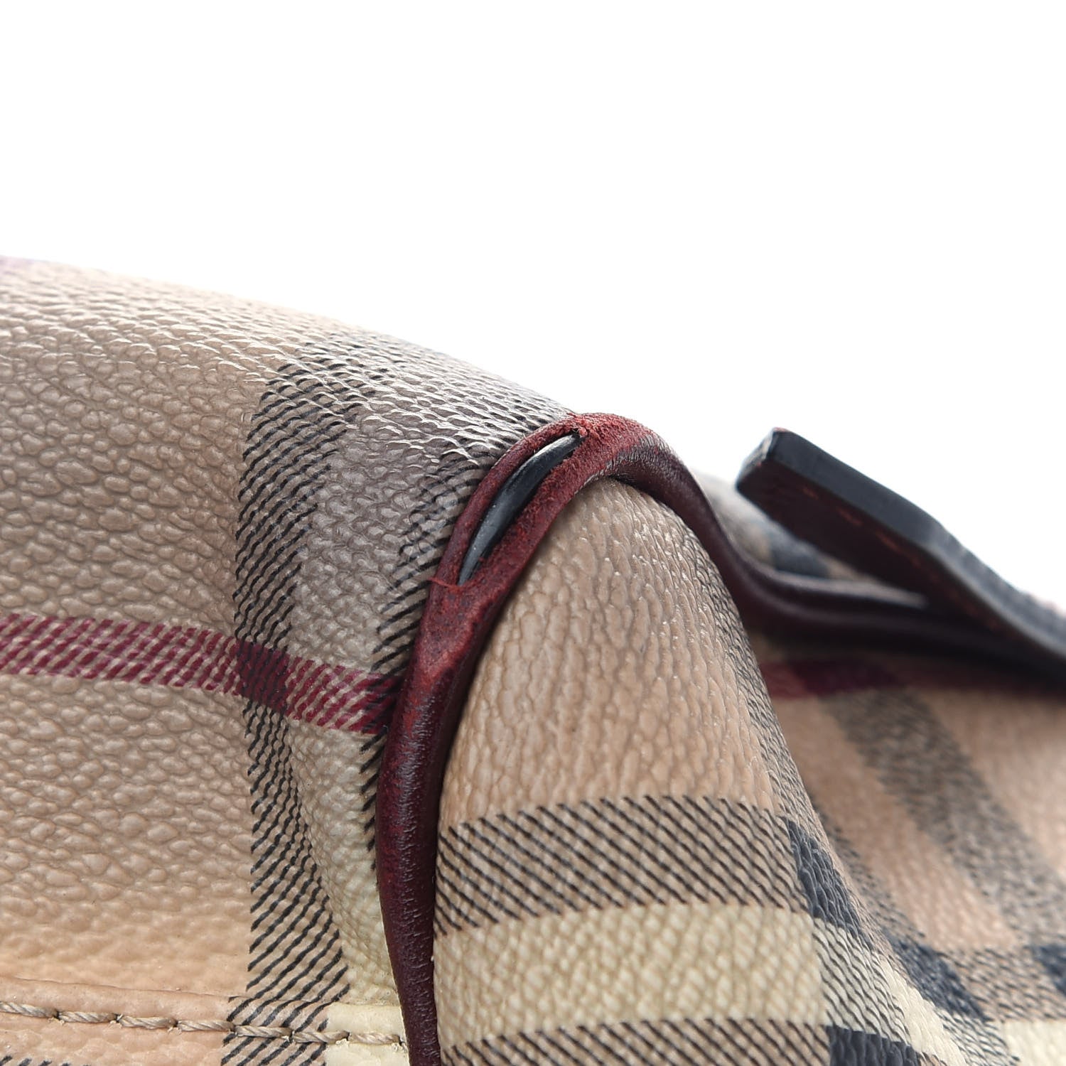 Burberry Haymarket Check Small Canterbury Tote Burgundy 14 of 16