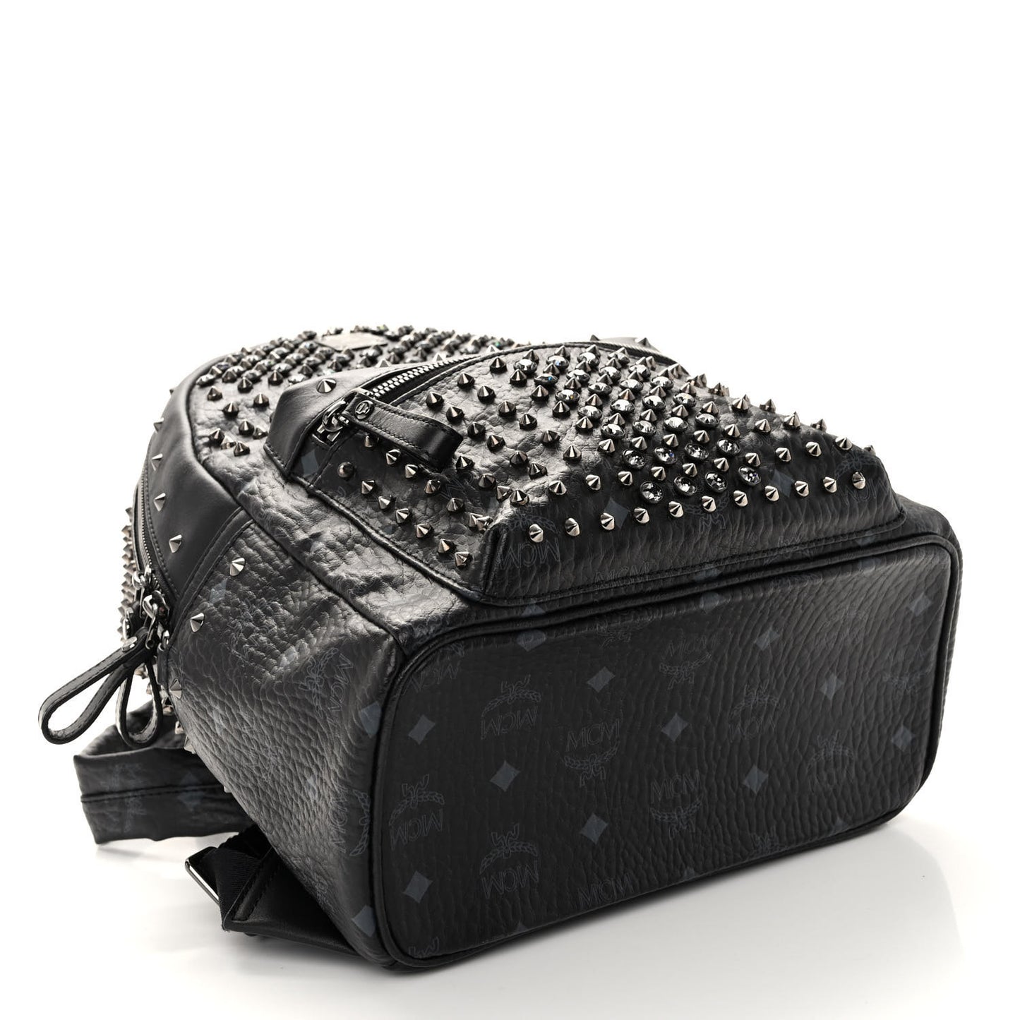 Visetos Swarovski Studded Small Diamond Backpack Black