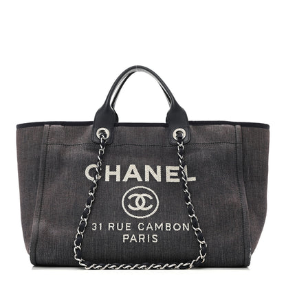 Chanel Canvas Medium Deauville Tote Grey 1 of 15
