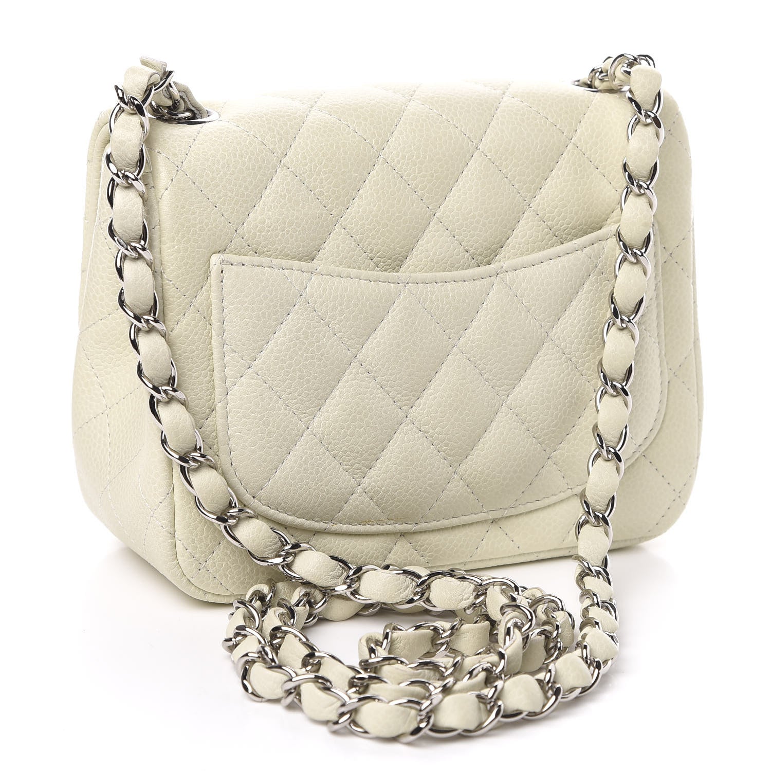 Chanel Caviar Quilted Mini Square Flap White 3 of 11