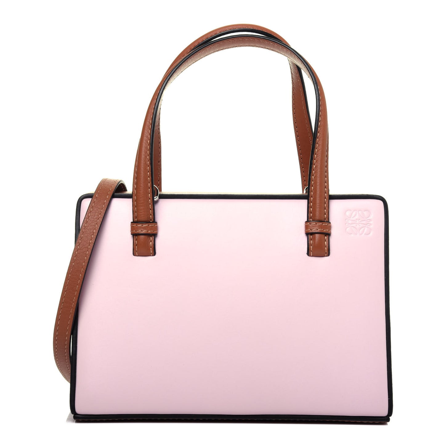 Calfskin Small Postal Bag Pastel Pink Tan