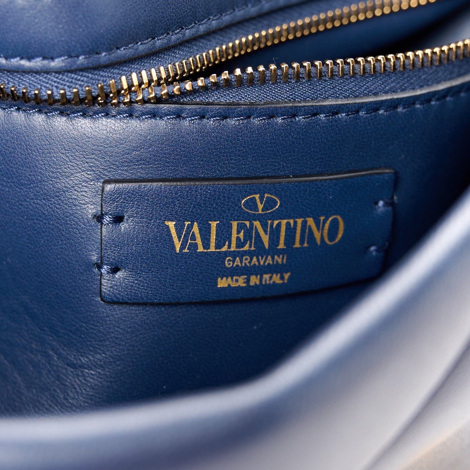 Valentino Garavani Nappa Large Roman Stud Shoulder Bag Marine 6 of 10