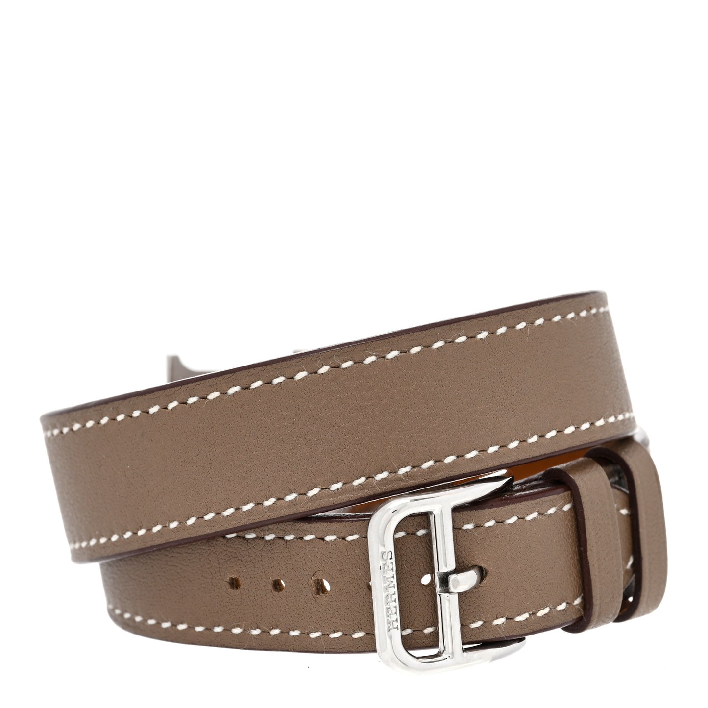 Stainless Steel Swift 21mm Heure H Hour Double Tour Quartz Watch Etoupe