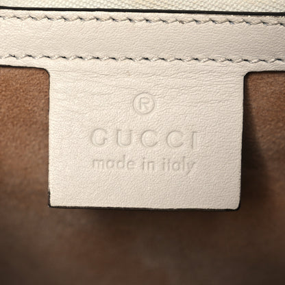 Gucci Calfskin Floral Medium Sylvie Top Handle Bag Off White 6 of 17