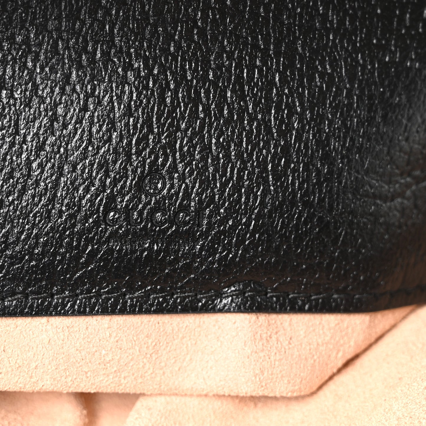 Grained Calfskin Web Mini Ophidia Round Backpack  Black