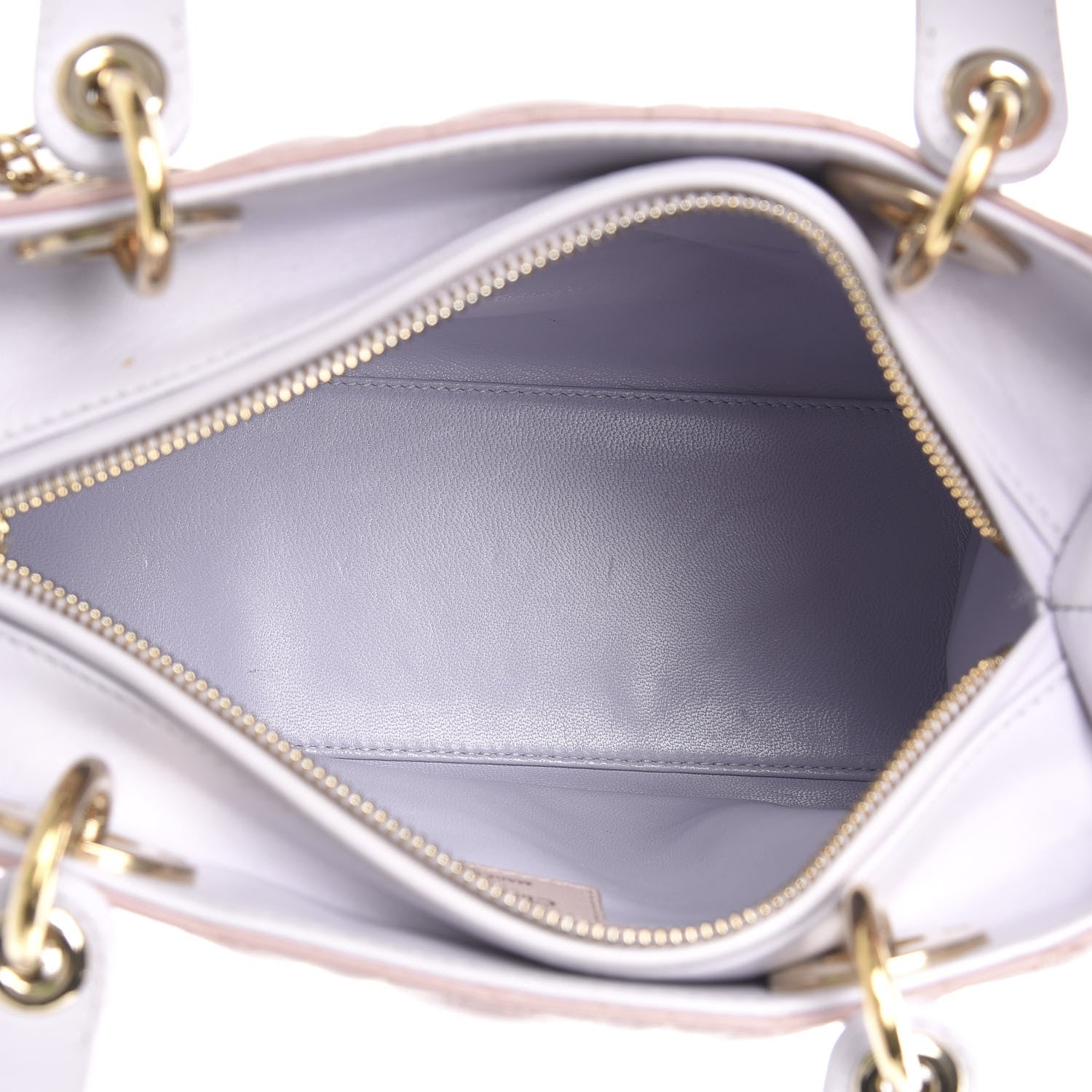 Christian Dior Lambskin Cannage Medium Tri-Color Lady Dior Rose Pale 5 of 17