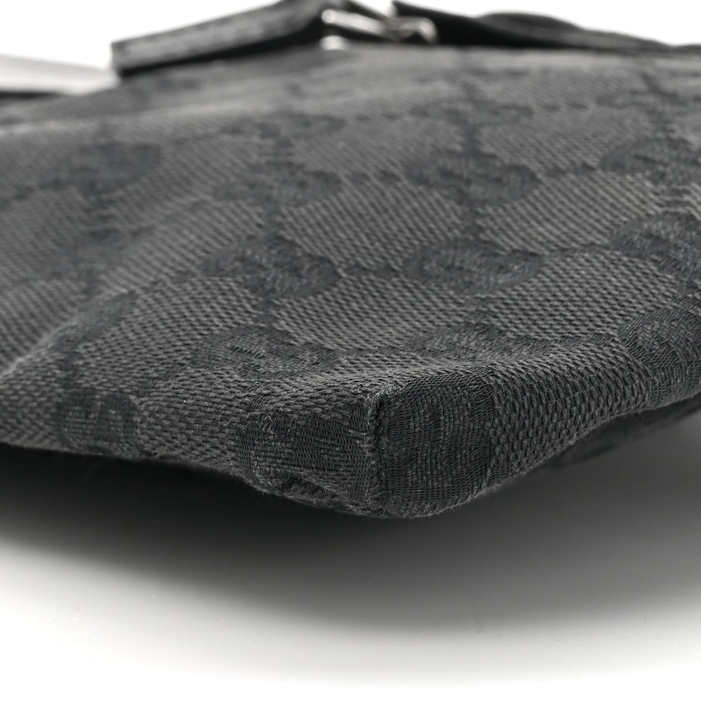 GG Monogram Double Pocket Belt Bag Black