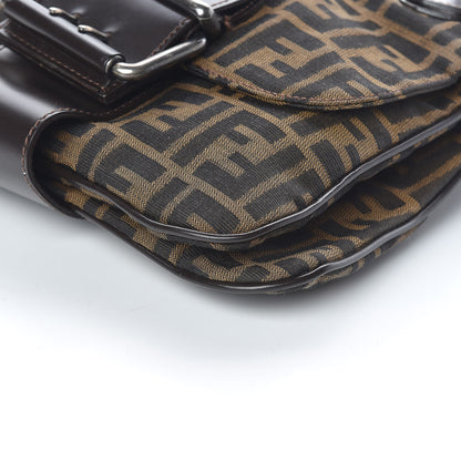 Fendi Zucca Buckle Shoulder Bag Tobacco 11 of 12