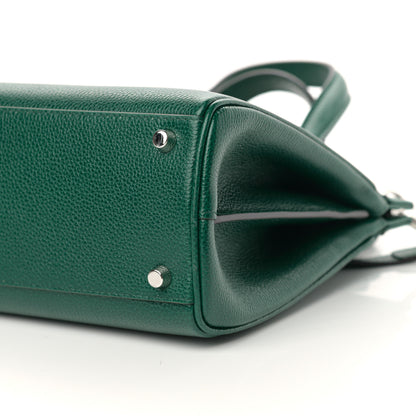Gucci Grainy Calfskin Small Zumi Top Handle Bag Vintage Green 9 of 10