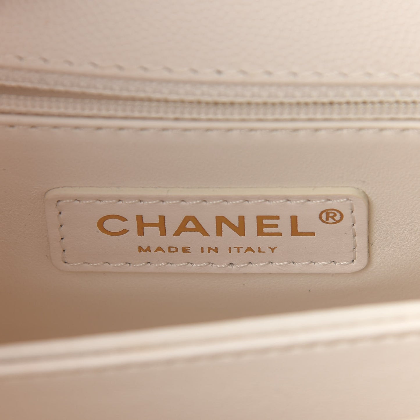 Caviar Quilted Mini Coco Handle Flap White