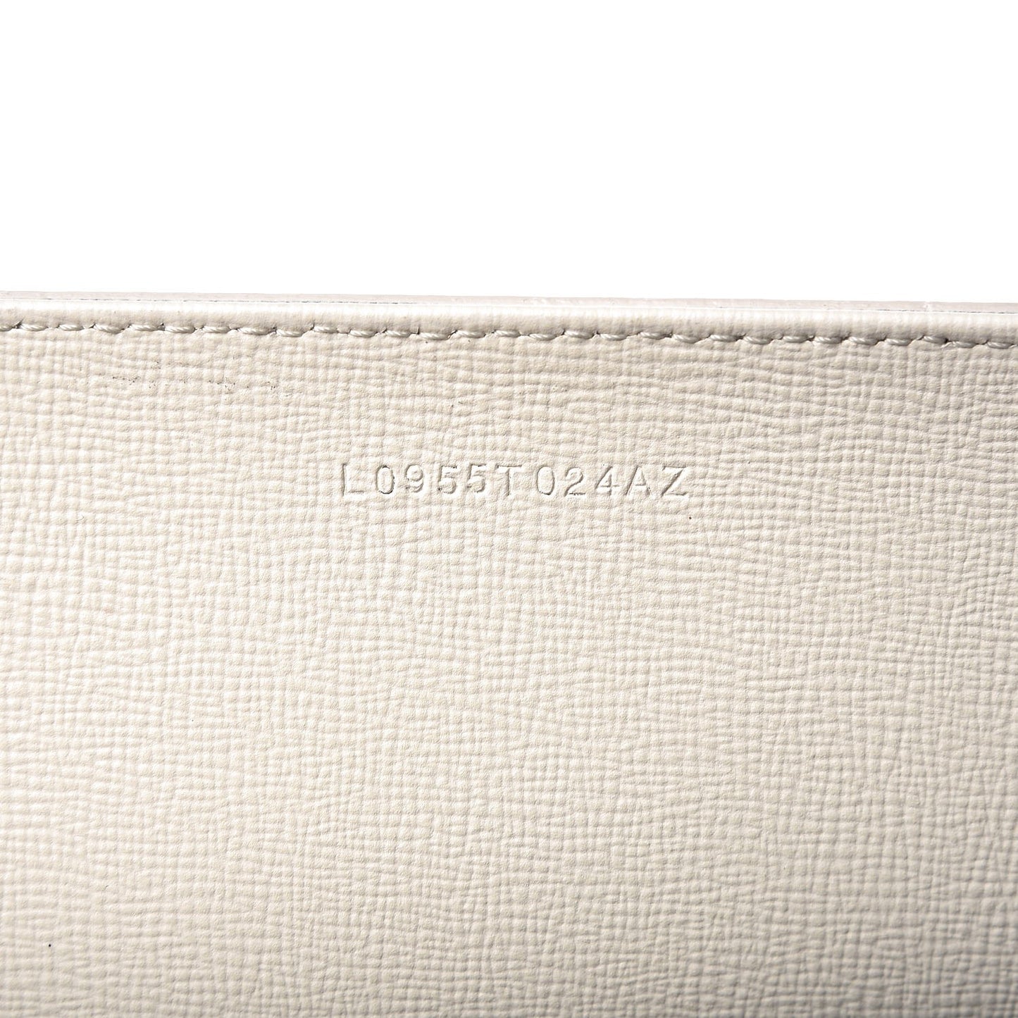 Grained Calfskin Small T Tote White