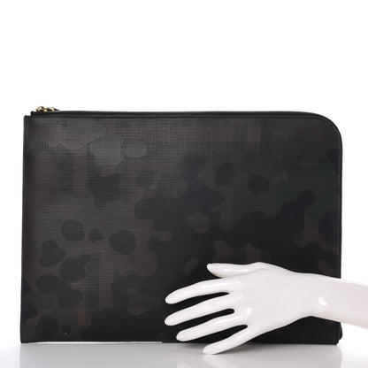 Saint Laurent BURBERRY Camouflage Document Holder Zip Cover Black 2 of 8