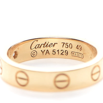Cartier 18K Yellow Gold Diamond 4mm LOVE Wedding Band Ring 49 4.75 4 of 6