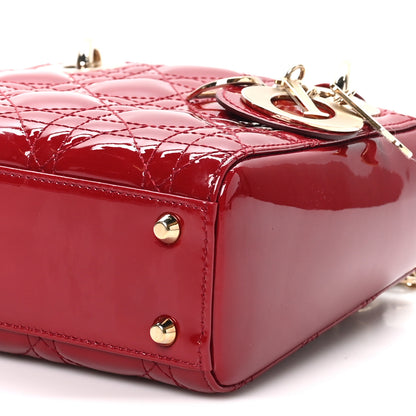Christian Dior Patent Cannage Mini Lady Dior Red 10 of 10