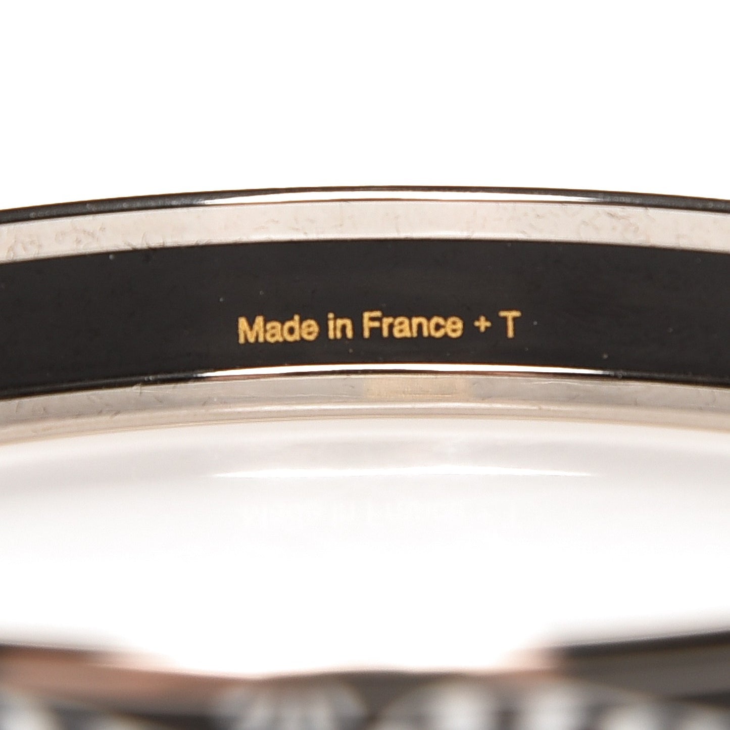 Enamel Printed Narrow Les Léopards Bracelet 65 Black