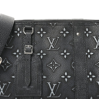 Louis Vuitton Cowhide Faded Monogram City Keepall Charcoal 7 of 9